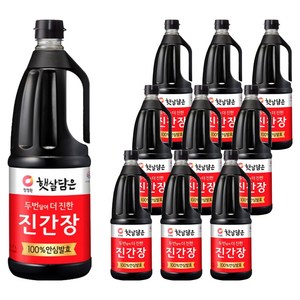 청정원 두번달여 더 진한 진간장, 1.7L, 10개