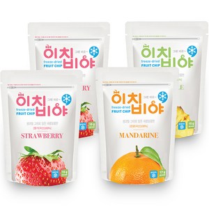 이치비야 프리미엄 동결건조 과일칩 새콤한 맛 딸기 2p + 감귤 + 파인애플, 62g, 1세트