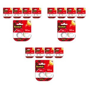 스카치 테이프 디스펜서 18mm x 15m 581D, 투명, 15개