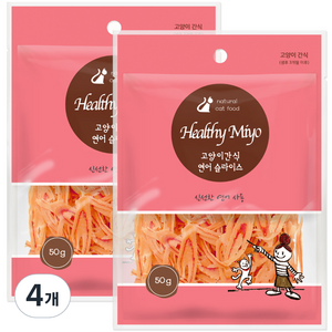 헬씨미요 고양이 간식, 연어, 50g, 4개