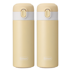 에디슨 원터치 키즈 텀블러, 옐로우, 250ml, 2개