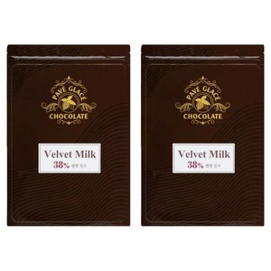 파베글라스 커버춰 밀크 초콜릿 38%, 400g, 2개