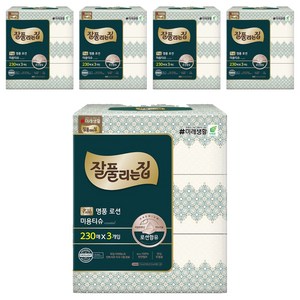 잘풀리는집 명품 로션 천연펄프 미용티슈 2겹, 230매, 15개
