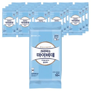마이비데 클린케어 화장실용 비데물티슈 휴대형, 55g, 10매, 20개