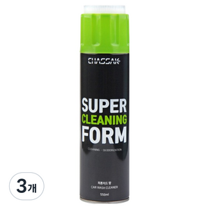 차싹 슈퍼클리닝폼 실내세차 세정제, 550ml, 3개