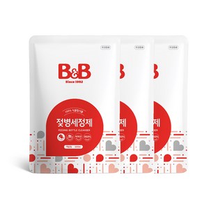 비앤비 액상형 젖병세정제 리필 허브향, 500ml, 3개