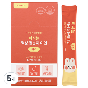마미앤대디 마시는 액상 철분제 아연 키즈 30p, 240ml, 5개