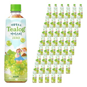 티로그 제로 애플청포도 아이스티, 48개, 500ml
