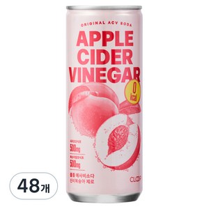 클룹 애사비소다 신비복숭아 제로 탄산음료, 48개, 250ml