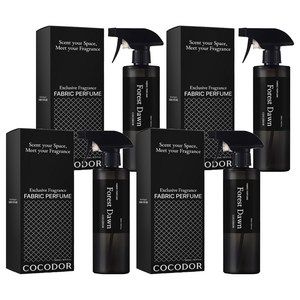 코코도르 패브릭 퍼퓸 섬유탈취제 숲속새벽공기 본품, 500ml, 4개