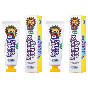 브리스틱 어린이 불소 케이엘 치약 블루베리향, 50g, 2개