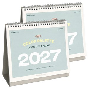 아이코닉 2027 팔레트 데스크 캘린더 탁상 달력 스케줄러, 혼합색상, 2개