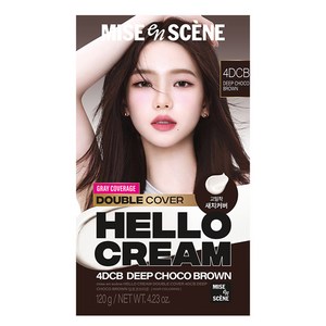 미쟝센 헬로크림 더블커버 새치 염색제, 딥초코브라운, 1개