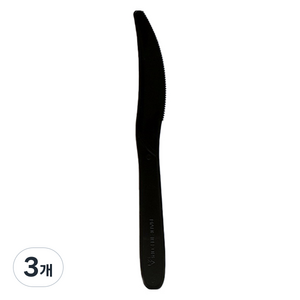생활을그리다 벌크포장 나이프 16.8cm 블랙, 3개, 100개입