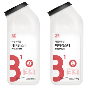 레인보우샵 베이킹소다 프리미엄 톡톡이, 500g, 2개