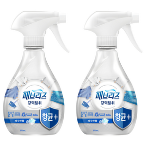 페브리즈 항균플러스 섬유탈취제 깨끗한향 본품, 370ml, 2개