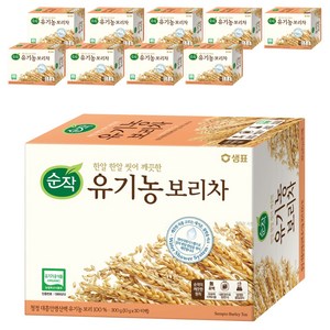 순작 유기농 보리차 티백, 10g, 30개입, 10개
