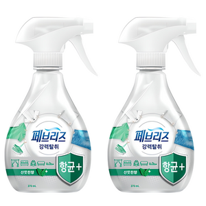페브리즈 항균 플러스 섬유탈취제 산뜻한향 본품, 370ml, 2개
