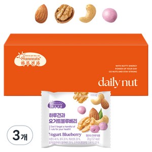 하루견과 요거트 블루베리 믹스넛 240g 12p, 20g, 3개