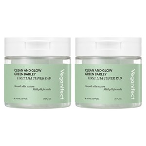 비건이펙트 청보리 퍼스트 라하 토너패드 140ml, 60개입, 2개