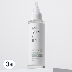 닥터블랭크 강아지 저자극 편백수 귀 세정제, 100ml, 3개