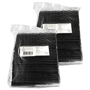보니팩 일자 검정 벌크포장 빨대 7 x 210 mm, 500개입, 2개