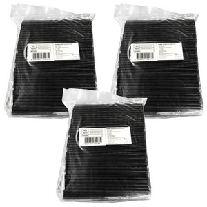 보니팩 일자 검정 벌크포장 빨대 7 x 210 mm, 500개입, 3개