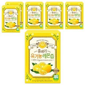 홀베리 정품 유기농 레몬즙, 350g, 6개