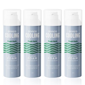 도루코 쿨링 쉐이빙 폼 프레쉬 허브, 4개, 210ml