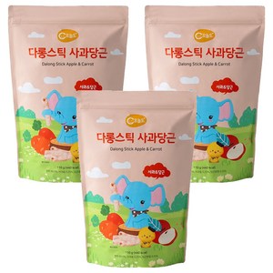 오늘도 다롱스틱 과자, 사과당근, 110g, 3개