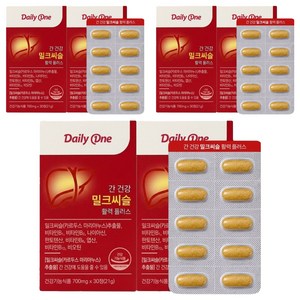 데일리원 간 건강 밀크씨슬 활력 플러스 실리마린 비타민B 영양제 21g, 30정, 6개