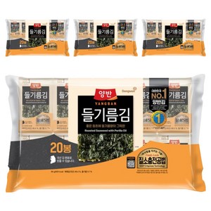 양반 들기름김, 90g, 4개