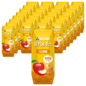 파스퇴르 유기농주스, 125ml, 48개