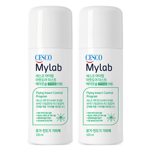 세스코마이랩 아웃도어 미스트 에어로솔 무향 모기기피제, 100ml, 2개