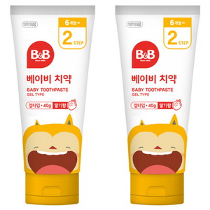 비앤비 베이비지 치약, 40g, 2개