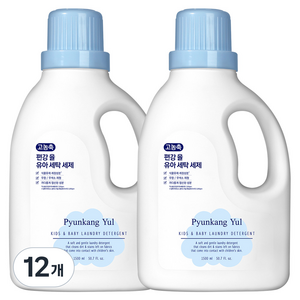 편강율 고농축 세탁 유아 세제, 1.5L, 12개