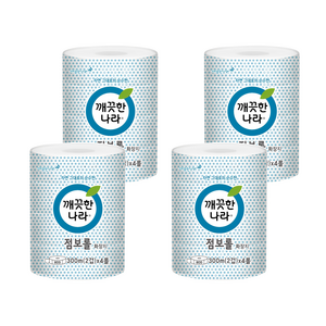 깨끗한나라 ECO 2겹 점보롤 화장지, 300m, 4개, 4롤