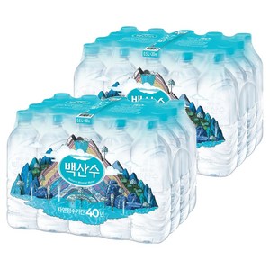 백산수 무라벨 생수, 500ml, 40개 골드박스 특가