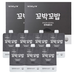 비브리브 꼬박꼬밥 흑임자블랙 챙겨먹는 한끼쉐이크 다이어트 식품, 14개, 40g