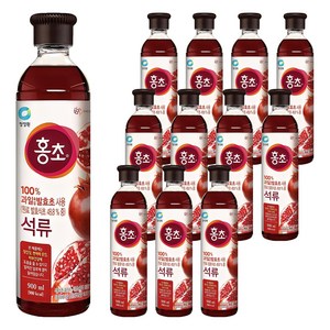 홍초 음용식초 석류, 900ml, 12개