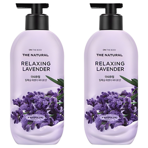 온더바디 더내추럴 바디로션 릴렉싱 라벤더향, 400ml, 2개