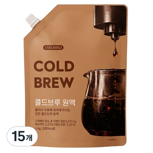 에쏘브로 콜드브루 원액, 1kg, 15개, 1개입