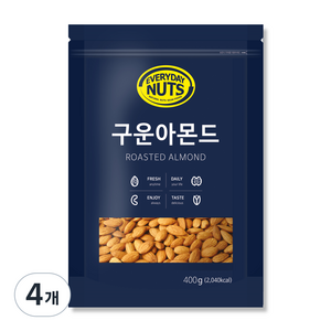 에브리데이넛츠 구운아몬드, 400g, 4개
