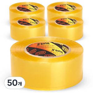 신일테이프 박스 테이프 48mm x 100m, 투명, 50개