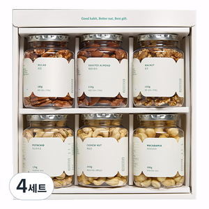 착한습관 프리미엄 한아름 견과 6종 세트 1120g, 4세트