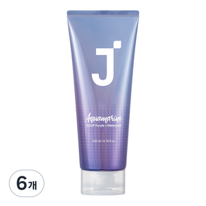 제이숲 퍼플제이 아쿠아마린 워터 헤어팩, 200ml, 6개