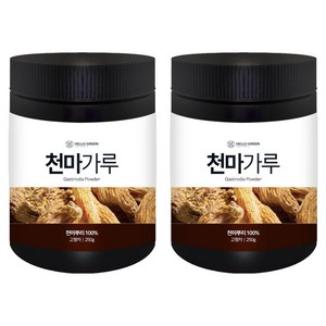헬로우그린 국내산 프리미엄 분말 천마가루, 250g, 2개