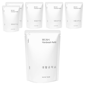 생활공작소 핸드워시솝 리필 파우더향, 400ml, 6개
