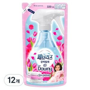 페브리즈 섬유탈취제 다우니 에이프릴향 리필, 320ml, 12개