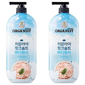 오가니스트 히말라야 핑크솔트 바디워시 포레스트 민트향, 865ml, 2개